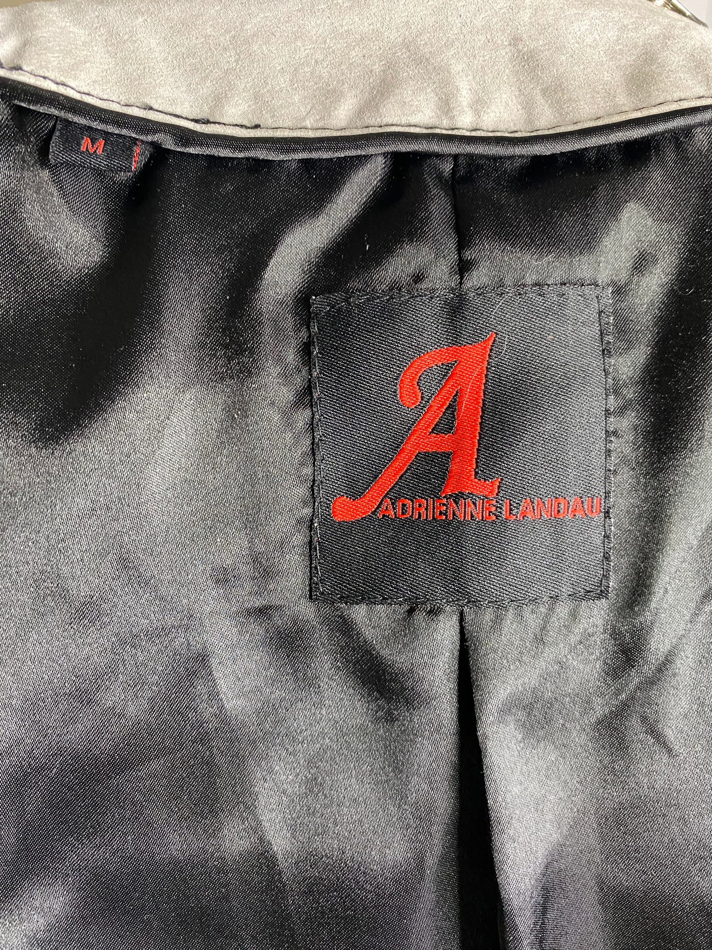 Art To Wear Womens Geometric Leather Coat Sz M