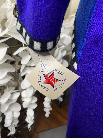 Vintage 1980’s Blue Color Block Knit Dress