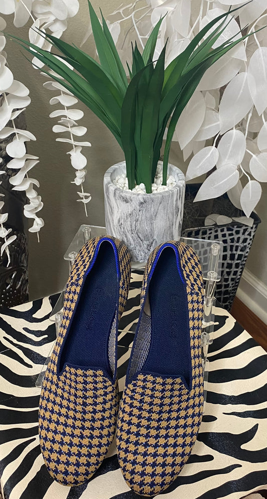 Sapphire And Camel Houndstooth Women’s Loafer