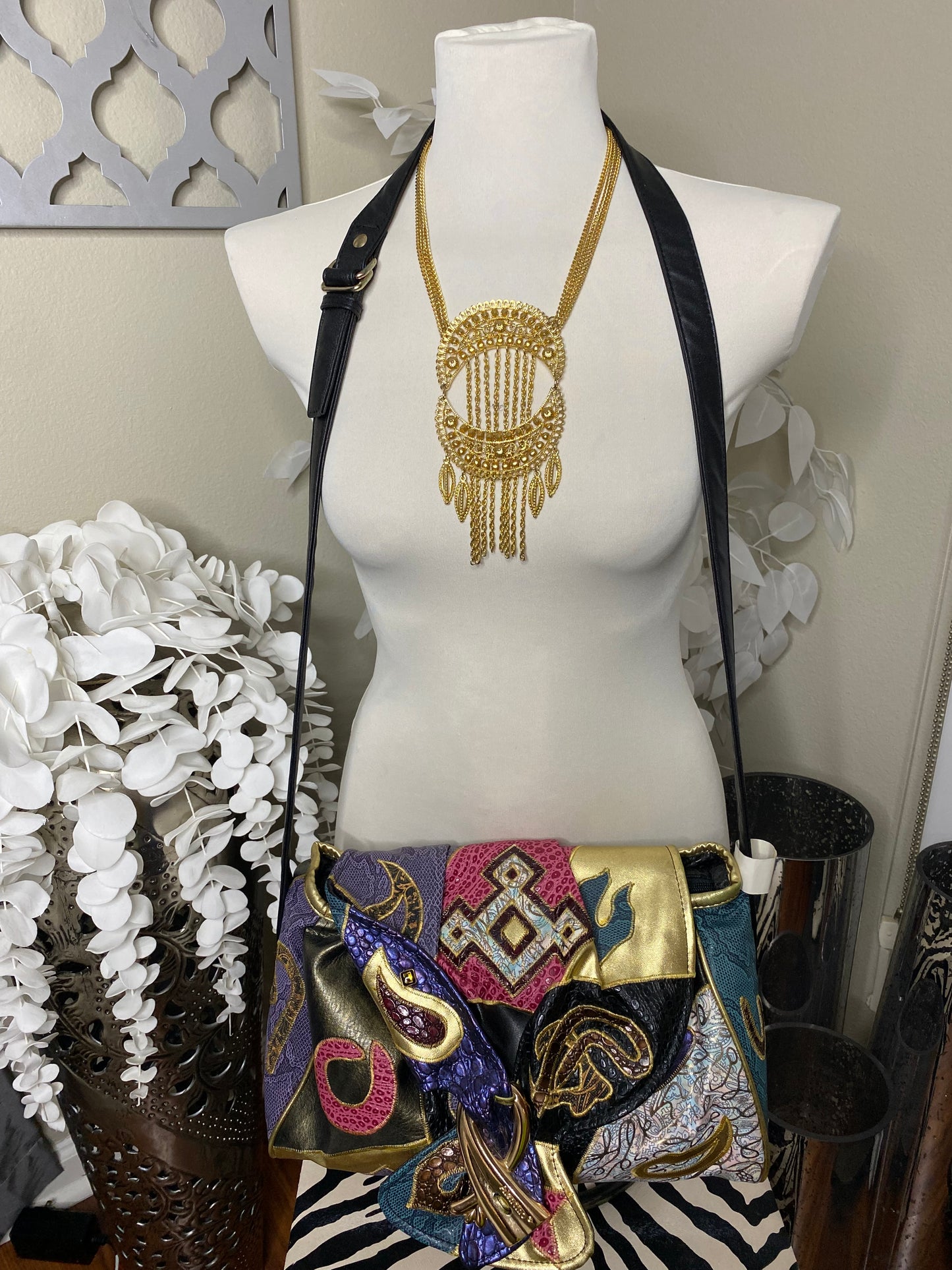 Vintage Multicolored Patchwork Alen Bag
