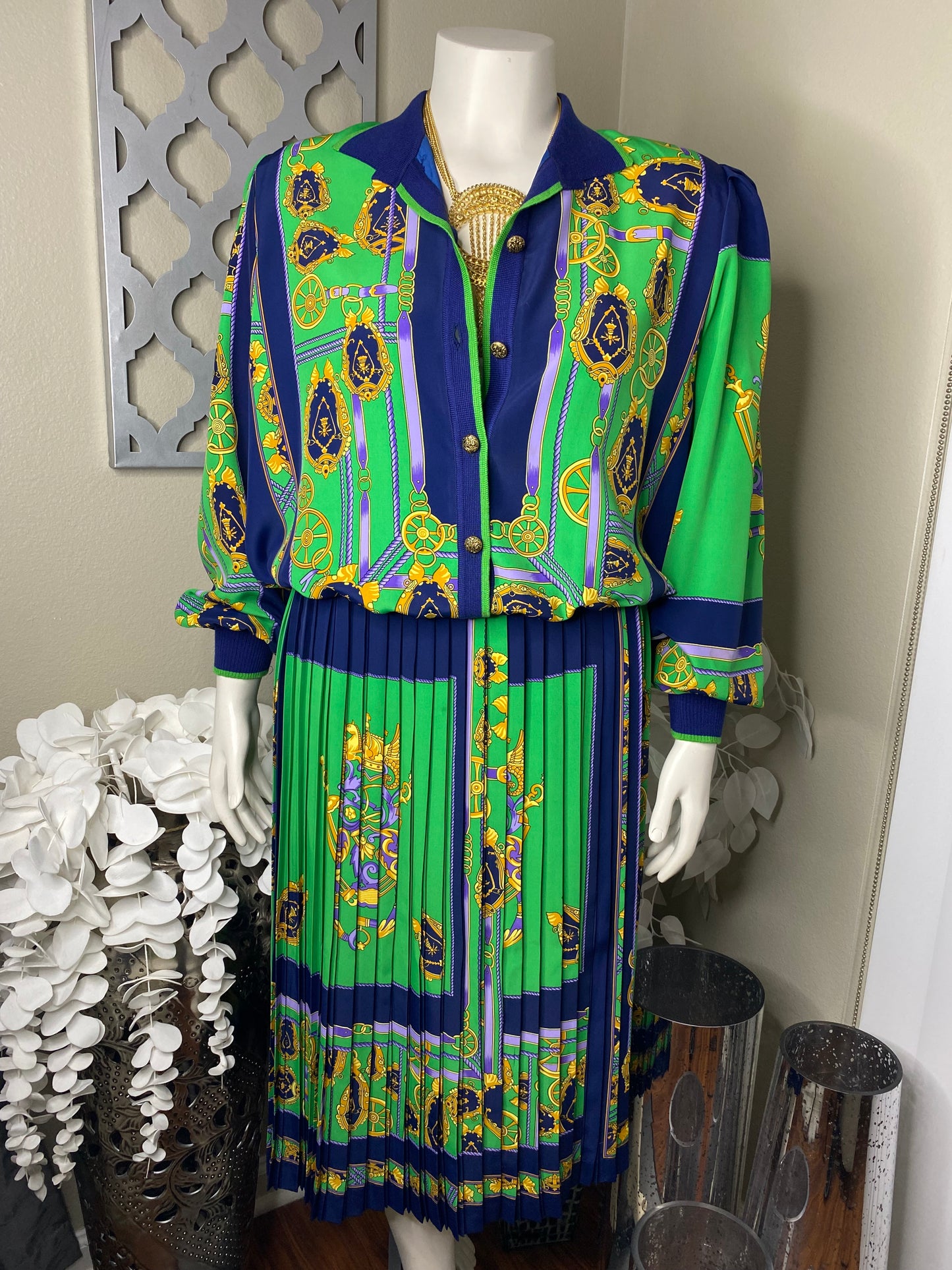 Vintage 1980’s 2-Piece Pleated Set