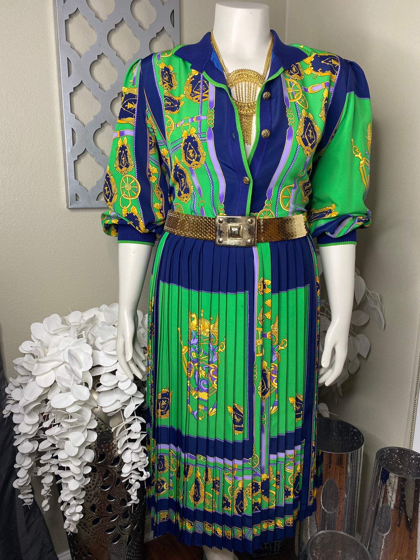 Vintage 1980’s 2-Piece Pleated Set